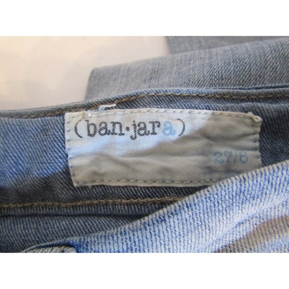 Ban Jara Jeans Skinny Leg Patches Distressed Denim Womens Size 27 6 - Picture 4 of 12